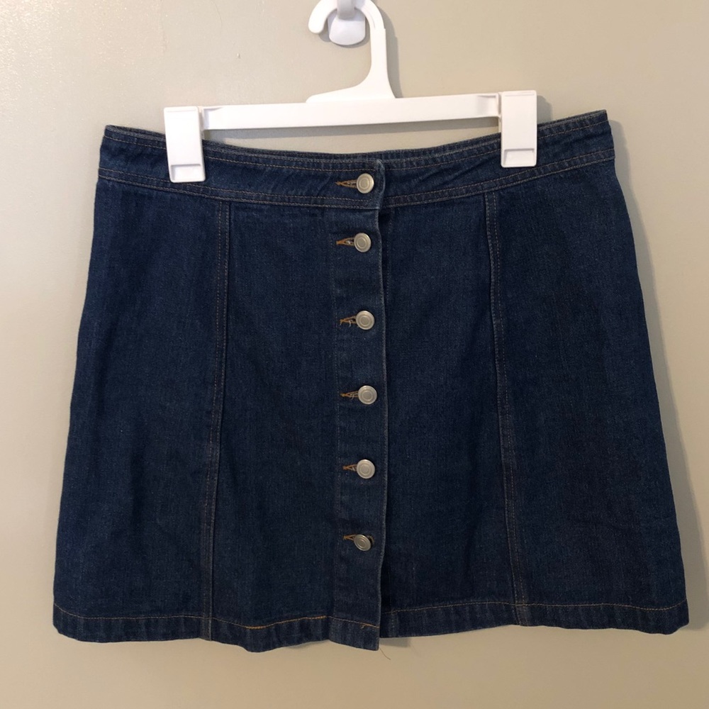 Button down Denim Skirt